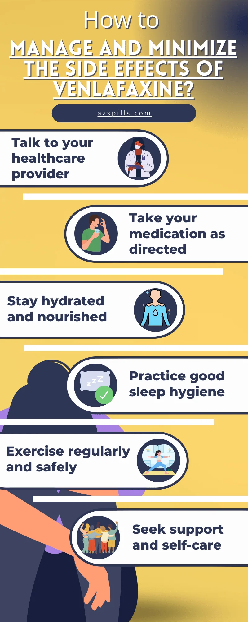 Infographic for Most Common Side Effects of Venlafaxine – Tips to Manage and Minimize Them
