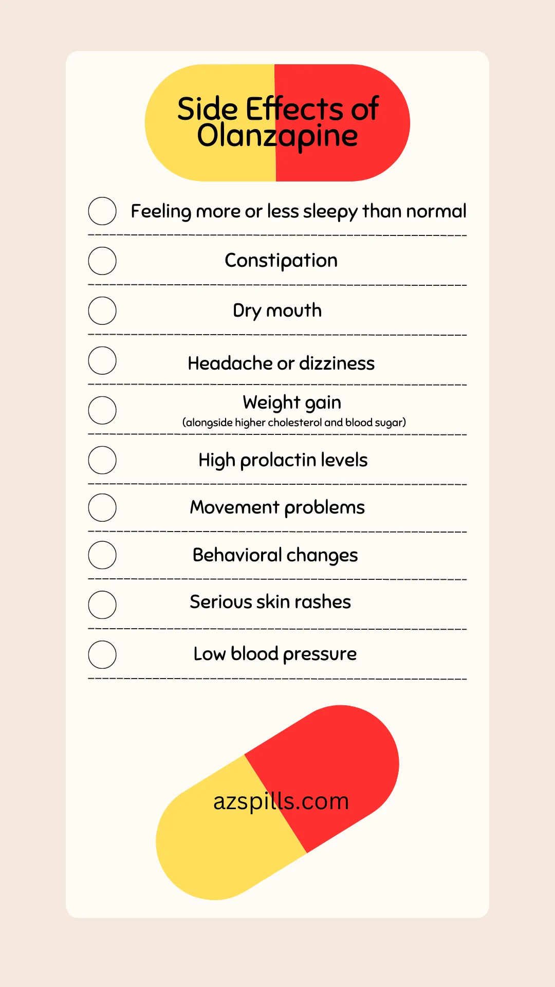 Most Common Side Effects of Olanzapine to Watch For